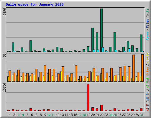 Daily usage for January 2026