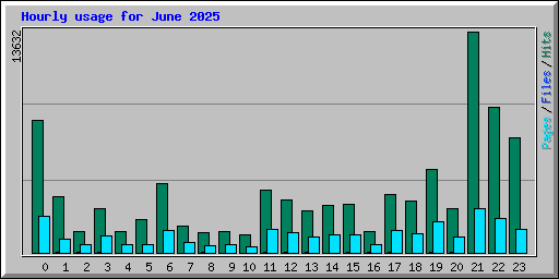 Hourly usage for June 2025