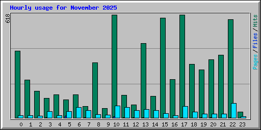Hourly usage for November 2025