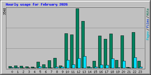 Hourly usage for February 2026