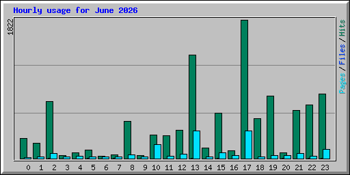 Hourly usage for June 2026