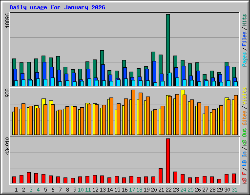 Daily usage for January 2026