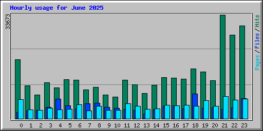 Hourly usage for June 2025