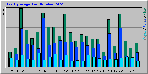Hourly usage for October 2025