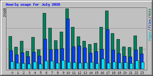 Hourly usage for July 2026